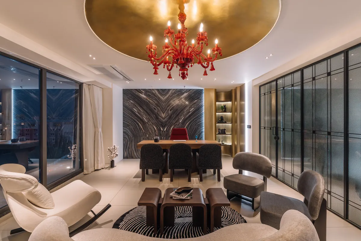 Scarlet and Gilt office — view 2